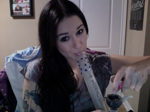 another really HOT STONER CHICK getting STONED