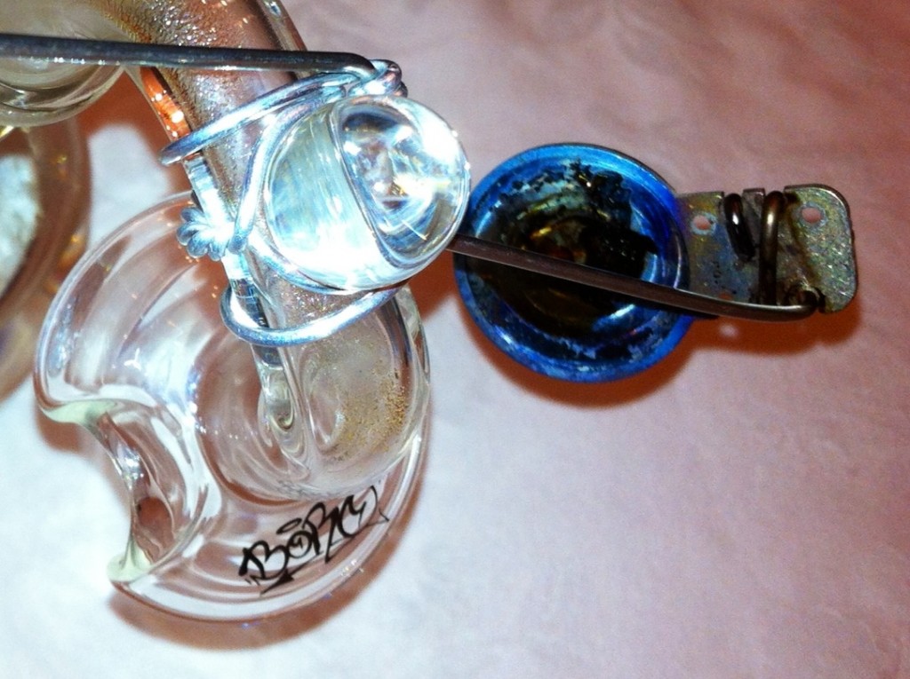 Boro Bell & Skillet for smoking marijuana concentrates