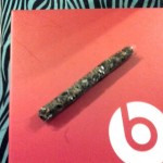 beats by dre and a joint in clear rolling papers