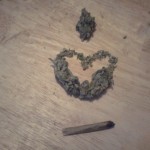 bud heart and a half smoked joint