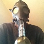 darth vade looking gas mask bong stoner ware