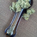 new pipe overflowing with marijuana