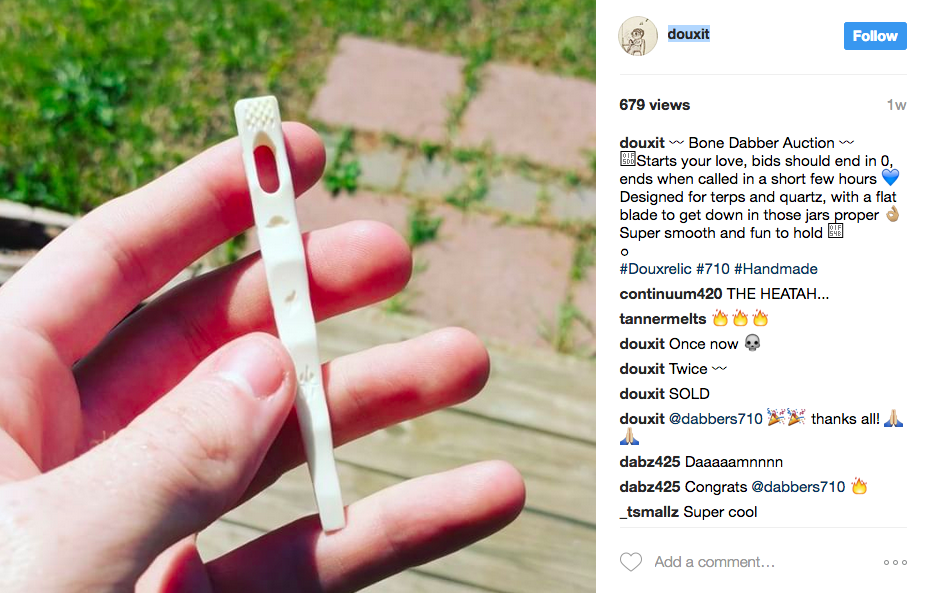 douxit dab stick made from bone